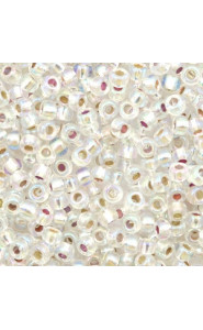 Miyuki rocailles Perlen 8/0 - Silverlined ab crystal 8-1001